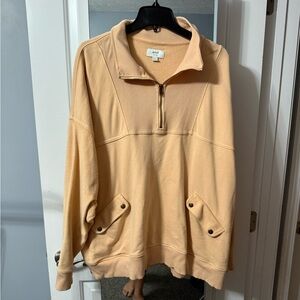 Aerie Peach Quarter-Zip Sweatshirt